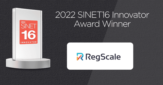 RegScale Selected as 2022 SINET16 Innovator Award Winner