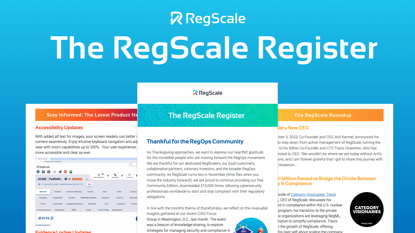 The RegScale Register - Newsletter - RegScale