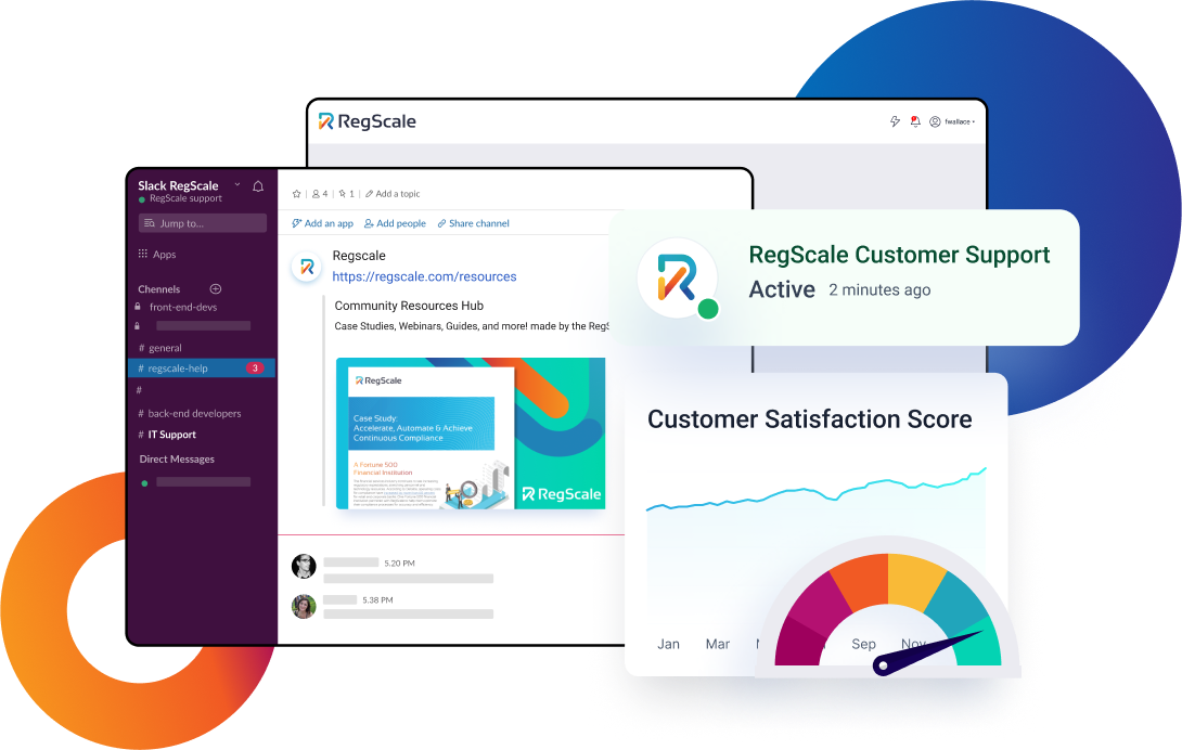 RegScale customer support and customer satisfaction score image