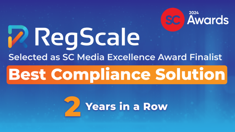 RegScale Named SC Awards Finalist for Best Compliance Solution
