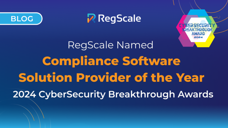 RegScale Named Compliance Software Solution Provider of the Year in CyberSecurity Breakthrough Awards