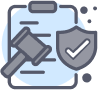 Policy and compliance icon in gray