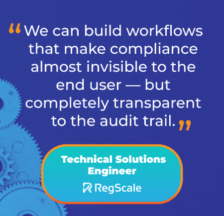 RegScale Technical Solutions Engineer quote text