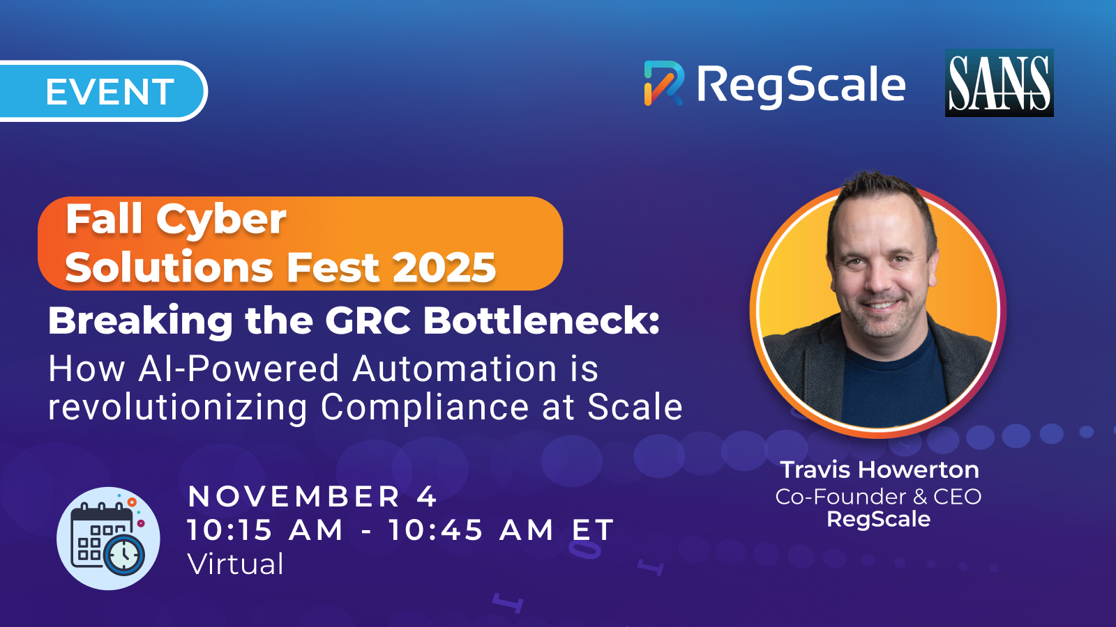 RegScale at SANS Fall Solutions Fest