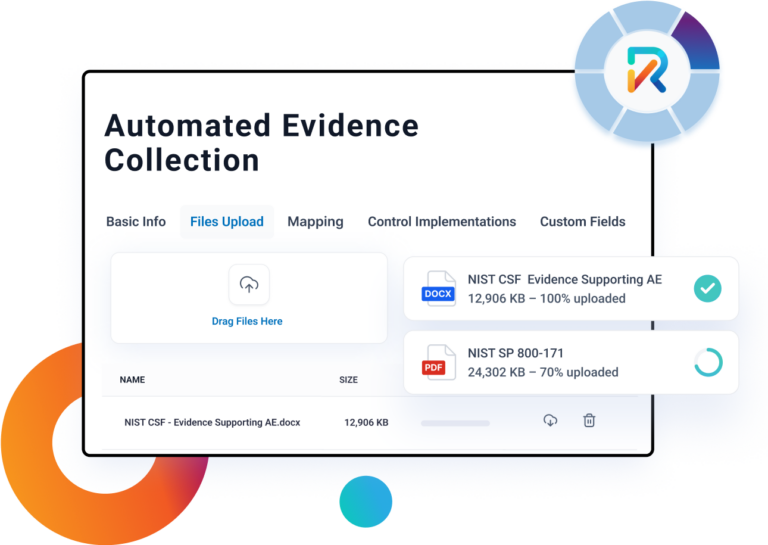 Screenshot of automatic evidence collection software interface displaying data organization and retrieval features.