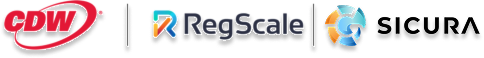 RegScale, CDW, and Sicura logos