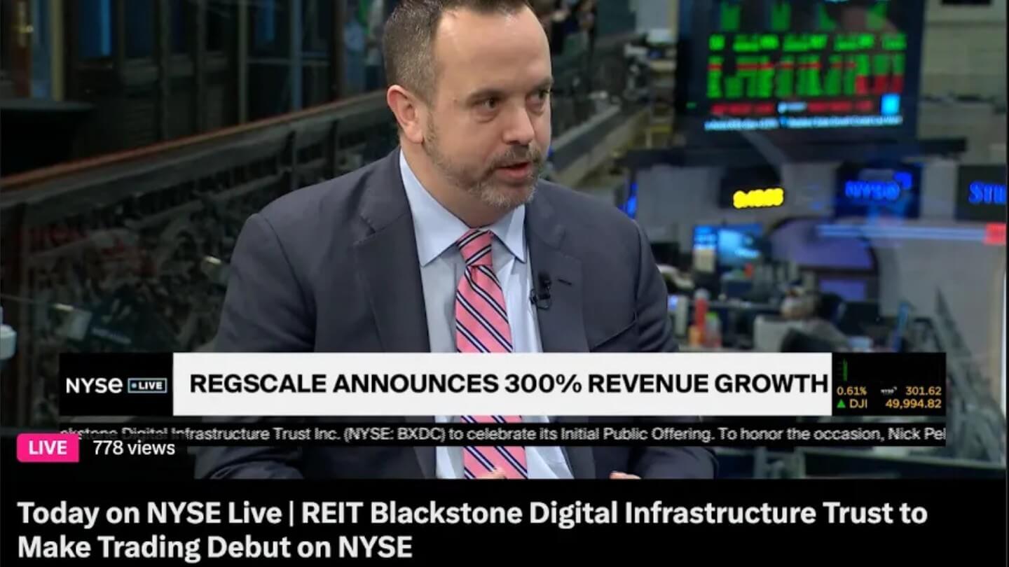 RegScale appeared on the NYSE's show